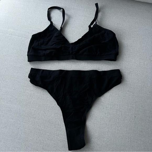 COSABELLA Black Soft Bralette Thong Set - Picture 5 of 8